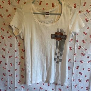 Harley-Davidson Cream Tee with Logo